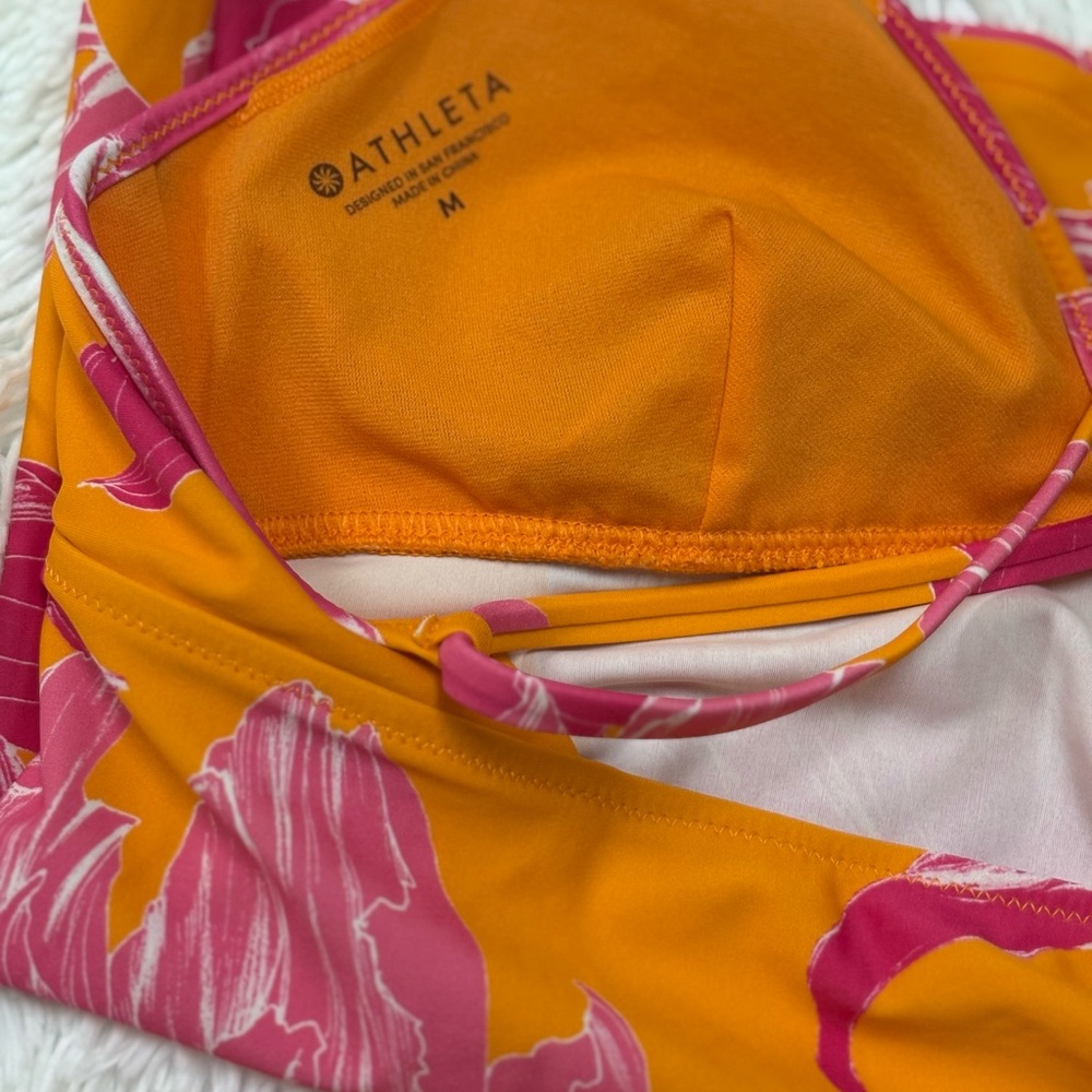 Athleta Orange and Pink Floral Intimate Set - Picture 4 of 8